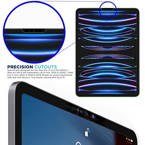 Tech Armor for iPad Pro 11 (2020, 2018), Anti-Glare Screen Protector 2 Pack