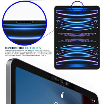 Tech Armor for iPad Pro 11 (2020, 2018), Anti-Glare Screen Protector 2 Pack