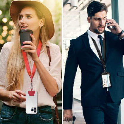 CACOE Phone Lanyard, Black+Red, 2 Pcs - color: Black+red, size: 21.65"