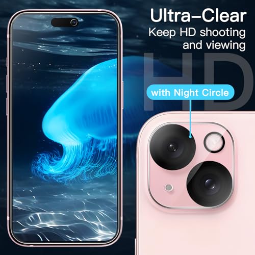JETech Screen Protector for iPhone 15, 2+2 Pack - size: iPhone 15