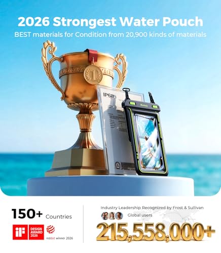 Rorhxia [Enjoy Superior Waterproof Freedom] IP68 Waterproof Phone Pouch Double Space Floating Waterproof Phone Case with Lanyard Dry Bag for iPhone 17 Pro Max 16 15 S26 Travel Beach & Water Adventures