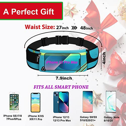 AIKENDO Slim Running Belt Fanny Pack Waist Bag Running Phone Holder - color: Blue