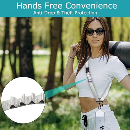 Phone Lanyard Wrist Strap Crossbody Adjustable, Cell Phone Lanyard for Around The Neck Shoulder Wristlet Strap - color: Grey
