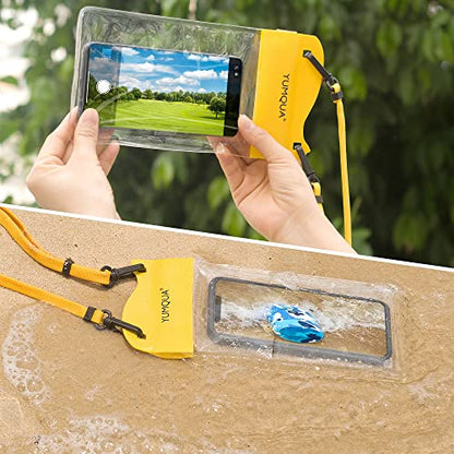 YUMQUA IPX8 Waterproof Phone Pouch, Cell Phone Dry Bags, Large Size 2 Pack | Touchscreen Waterproof Phone Case Clear for iPhone 17/16/15 Pro Max Galaxy S26 Ultra for Beach Swimming Boating Paddle Board