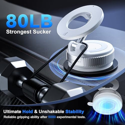CloudValley Vacuum Magnetic Car Phone Mount for MagSafe - style: Magnetic Mount-White