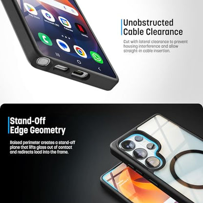Encased SlimShield for Samsung Galaxy S26 Ultra Case with Belt Clip (Compatible with MagSafe) Slim Protective Case & Holster (Clear) - color: Clear, size: S26 Ultra