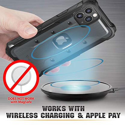 VENA vArmor for iPhone 12 / iPhone 12 Pro Rugged Case | Military-Grade Drop Protection, Belt Clip Holster and Kickstand for everyday protection, Works with Wireless Charging