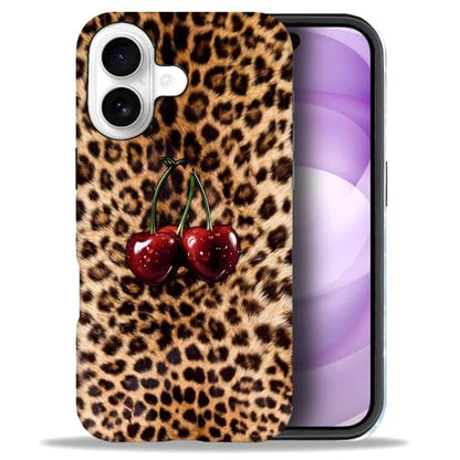 Compatible with iPhone 17,Anti-Scratch Glossy Case Cover,Cherry Leopard Animal Cheetah - color: Cherry Leopard Animal Cheetah, size: IPhone 17