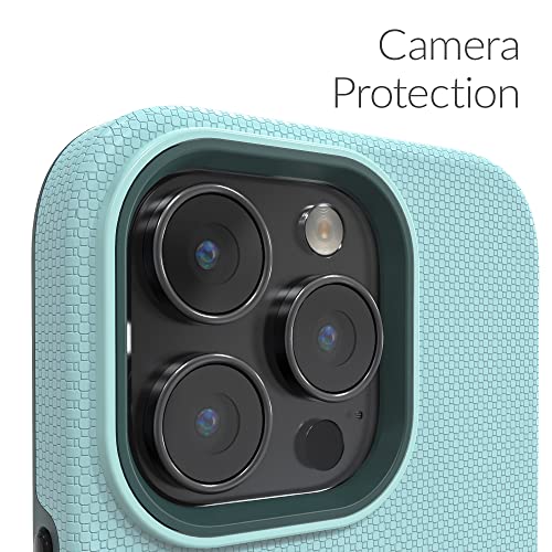 Crave Dual Guard for iPhone 14 Pro, Shockproof Protection Dual Layer Case for Apple iPhone 14 Pro (6.1") - Aqua - color: Aqua