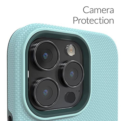 Crave Dual Guard for iPhone 14 Pro, Shockproof Protection Dual Layer Case for Apple iPhone 14 Pro (6.1") - Aqua - color: Aqua