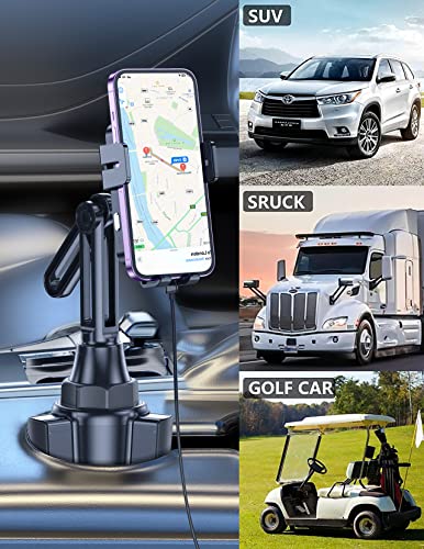 Wireless Car Charger 15W Cup Holder Air Vent Phone Mount Car Charger - style: Cup holder