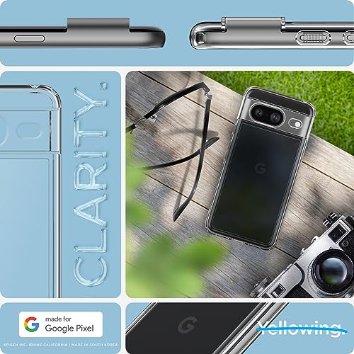 Spigen Ultra Hybrid for Pixel 8 Case, Crystal Clear - color: Clear, size: Pixel 8