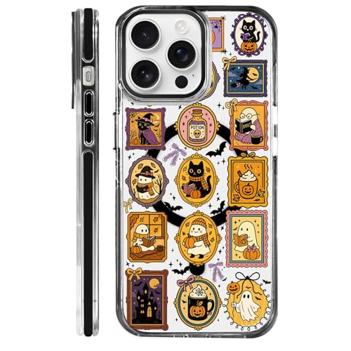 Clear Case for iPhone 14 Pro, [Magnetic Charging Compatible][Military-Grade Protection][Anti-Yellowing] Shockproof Slim Magnetic Phone Case for iPhone 14 Pro, Halloween Ghost Stamps - color: Halloween Ghost Stamps, size: iPhone 14 Pro