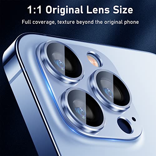 UniqueMe for iPhone 13 Pro/ 13 Pro Max Camera Lens Protector-Sierra Blue - color: Sierra Blue
