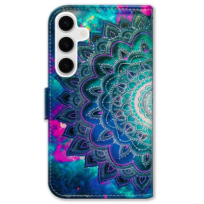 Case for Galaxy S26,Mandala Flower Space Leather Flip Phone Case Wallet Cover with Card Slot Holder Kickstand Case for Samsung Galaxy S26 - color: Mandala Flower Space Style