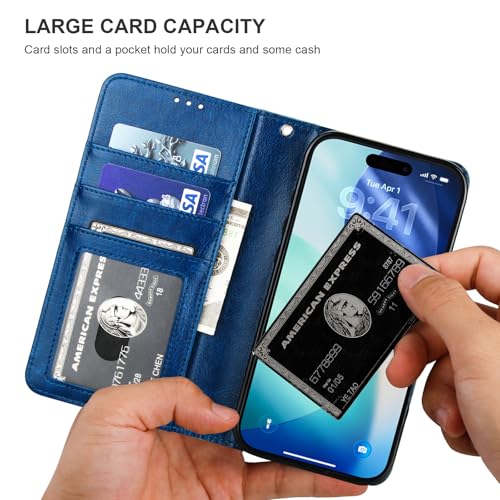 Bocasal Detachable Wallet Case Card Holder for iPhone 17 Air, Blue - color: Blue