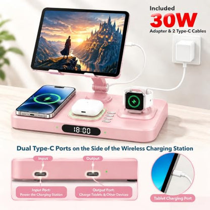Wireless Charging Station for Apple Devices, Only for Apple Watch Charging - color: Blush