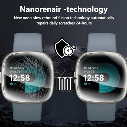3 Pack for Fitbit Versa 4/ Versa 3 Screen Protector, Non-Tempered Glass Flexible Protection, HD Clear Protective Film - size: for Fitbit Versa 4/ Versa 3