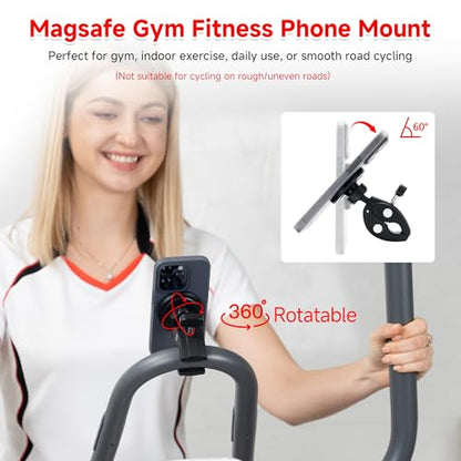 PROfezzion Gym Fitness Magnetic Phone Mount for MagSafe, Heavy Duty Clamp