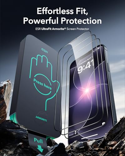 ESR 6 Pack for iPhone 17e/16e/14/13/13 Pro Screen Protector, Armorite - size: iPhone 17e/16e/14/13/13 Pro 6.1 inch (Pack of 2)