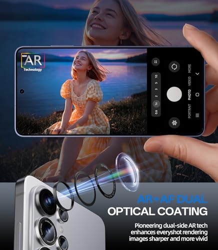 HelloDeere for Samsung Galaxy S26 Ultra Camera Lens Protector, Military-Grade 9H+ Tempered Glass with AR Optical Tech HD Anti-Glare Anti-Scratch Metal Individual Ring Easy Install Case Friendly,Silver - color: S26 Ultra (Silver)