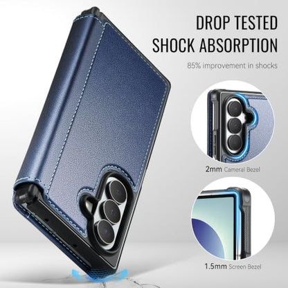 for Samsung Galaxy Z Fold 8 Ultra - Case Wallet Slim, Deep Blue - color: Deep Blue, size: Samsung Galaxy Z Fold 8 Ultra