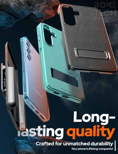 Designed for Samsung Galaxy S25 Plus Case with Belt Clip Holster | Rugged Cover with Strong Magnet & Kickstand Heavy Duty Combo - Black & Green - color: Black & Green