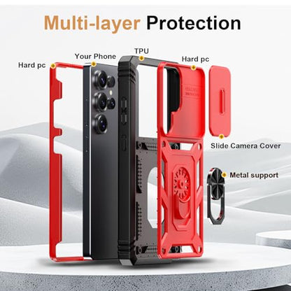 PASNEW Red Case for Samsung Galaxy S26 Ultra,6.9 inch - color: Red, size: Galaxy S26 Ultra (6.9 inch)