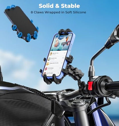 VAZESWIN Motorcycle Phone Mount Holder with Vibration Dampener
