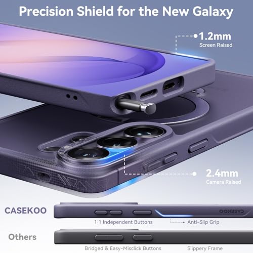 CASEKOO Cobalt Violet for Samsung Galaxy S26 Ultra Case with 360 Spin Magnetic Stand [Fit for MagSafe] [18FT MIL-STD Protection] Shockproof Invisible Ring Holder Matte Galaxy s26 Ultra Case 6.9'' - color: 1-Cobalt Violet