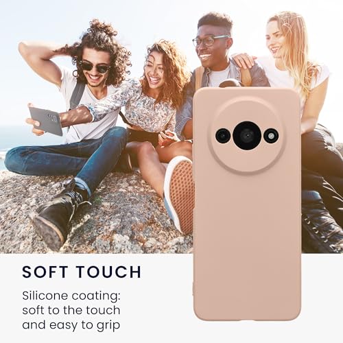 kwmobile Case Compatible with Xiaomi Redmi A3 Case - Protective Slim TPU Phone Cover - Soft Matte Finish - Coconut Swirl - color: Coconut Swirl