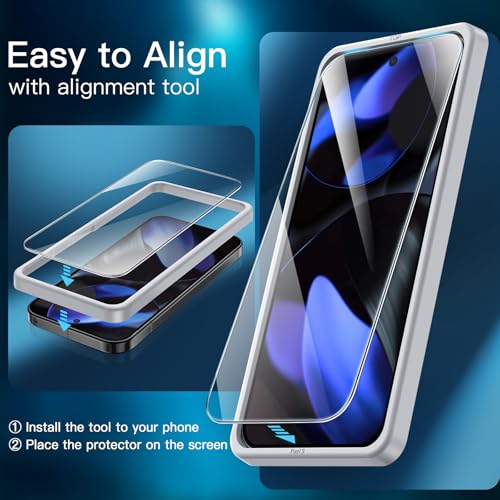 JETech Screen Protector for Google Pixel 9, 2+2 Pack - size: Pixel 9