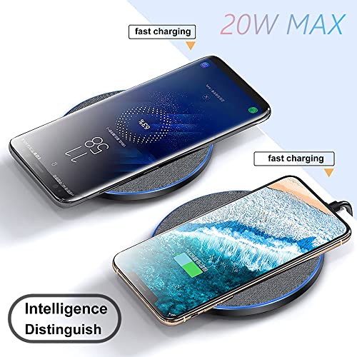 25W Fast Wireless Charger Pad,USB-C Wireless Phone Charging Station - color: Gray