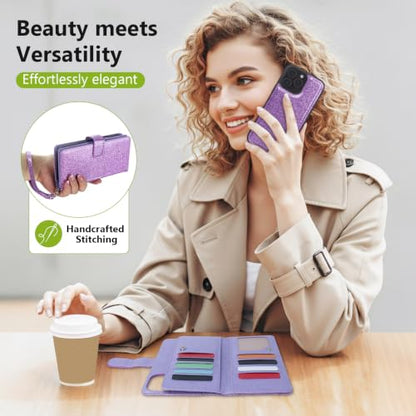 Varikke Wallet Case for iPhone 13 Pro Max Compatible with Magsafe, L-Purple - color: (Compatible with MagSafe) Light Purple, size: iPhone 13 Pro Max 6.7"
