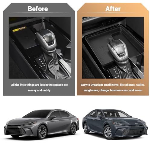 2026 Camry Gear Shifter Tray Charging Tray 2-in-1 Camry 2026 Front Shifter Tray for 2026 Toyota Camry Gear Shift Cover Silicone Gear Shift Side Console Protector for Toyota Camry 2026 Accessories - size: 4) Camry 2025 2026 Front Shifter Tray (2-in-1)