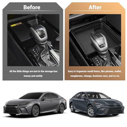 2026 Camry Gear Shifter Tray Charging Tray 2-in-1 Camry 2026 Front Shifter Tray for 2026 Toyota Camry Gear Shift Cover Silicone Gear Shift Side Console Protector for Toyota Camry 2026 Accessories - size: 4) Camry 2025 2026 Front Shifter Tray (2-in-1)
