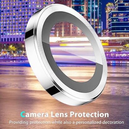 Zeking (2 Set) Camera Lens Protector Compatible with Samsung Galaxy Tab A11, Scratch-Resistant HD Clarity Ultra-Thin 9H Tempered Glass with Aluminum Edging, Individual Metal Lens Cover (Silver) - color: Silver