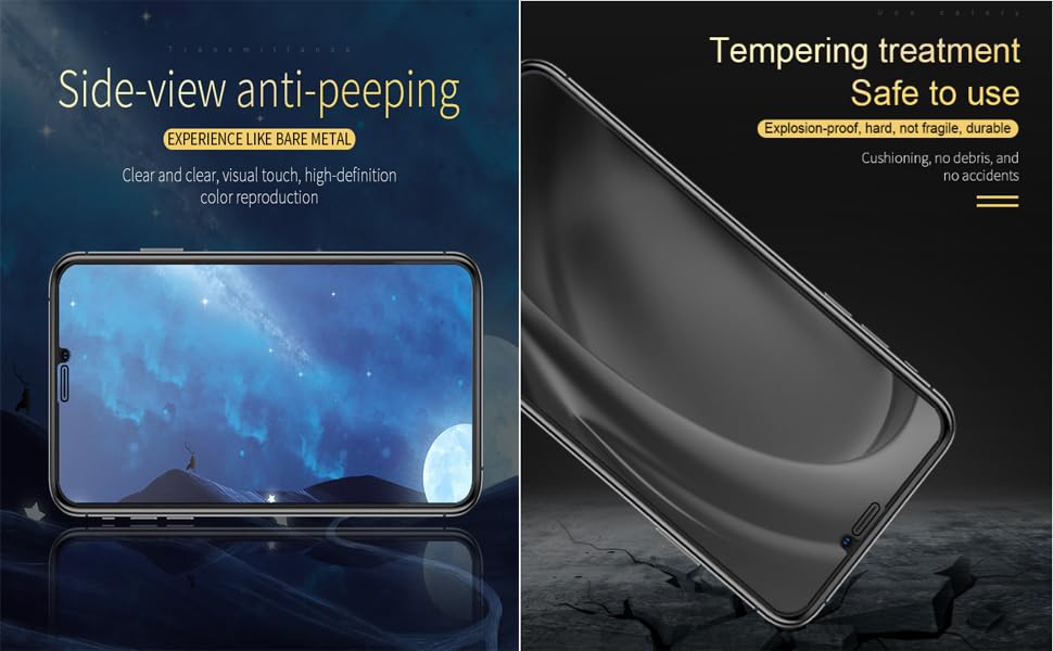 [2 Pack for Samsung Galaxy A15 5G Privacy Screen Protector,Tempered Glass Anti Spy Black Shatterproof Protect Film for Galaxy A15 6.5 inch, Bubble Free Anti Scratch Case Friendly Accessories - size: A15