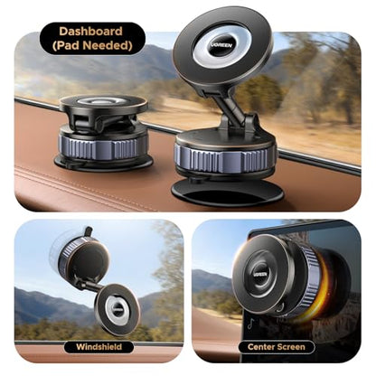 UGREEN Magsafe Car Phone Mount, 80LB Vacuum Suction Phone Holder