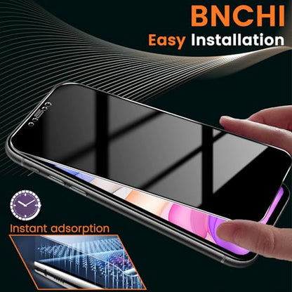 2 Pack 4 Way 360° Privacy Screen Protector for iPhone 11/iPhone XR, Horizontal and Vertical All Around Anti-Spy 9H Tempered Glass Film, Scratch Resistant, Zero Bubbles, Face ID Sensitive - size: iPhone 11/iPhone XR