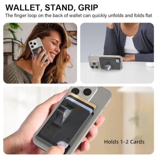 for MagSafe Wallet Stand, Magnetic Wallet Stand, Phone Grip Wallet, Purple - color: Purple