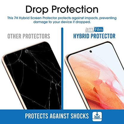 amFilm Hybrid Screen Protector for Samsung Galaxy S21 5G 6.2 inch 2021