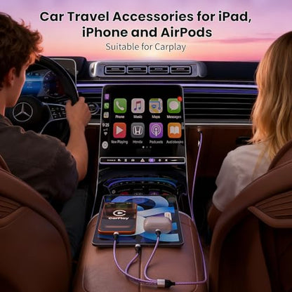 Travel Essentials, 3 in 2 Multi Charging Cable USB C Charger for iPhone 17 - color: Violet, size: 2Pack5FT