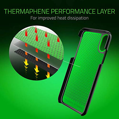 Razer Arctech Slim for iPhone Xs Max Case: Thermaphene & Venting Performance Cooling - Wireless Charging Compatible - Matte Black - color: Matte Black