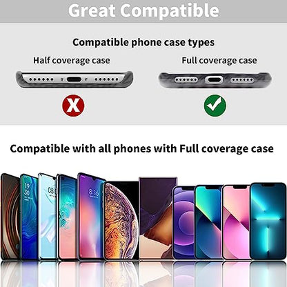TACOMEGE Phone Tether Tab for iPhone, Cell Phone Lanyard Patch, Phone Strap Replacement Part for All Full Phone Cases (White)