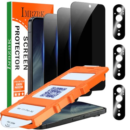 IMBZBK Privacy Screen Protector for Google Pixel 11 Pro XL, 3+3 Pack - color: Pixel 11 Pro XL-Black