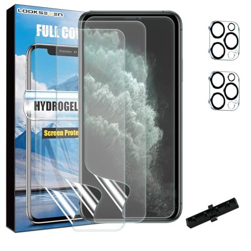 3 Hydrogel Films + 2 Tempered Glass Lens Protector For iPhone 11 Pro Max - size: iPhone 11 Pro Max