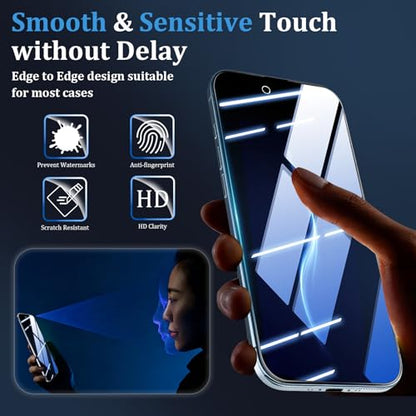(3+2 Pack) 360° Privacy Screen Protector for iPhone 17 Air 【4 Way Anti Spy】 + Camera Lens Protector,9H Shatterproof, Anti-Peep,Bubble-Free, Case Friendly Easy Installation Frame Included - size: iPhone 17 Air