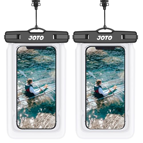 JOTO 2 Pack Floating Waterproof Phone Pouch Up to 7", IPX8 Floatable Underwater Phone Case Cellphone Dry Bag for iPhone 17/Air 16 15 14 13 12 11 Pro Max Xs Max XR X 8 7 Plus SE/Galaxy S24 S23 -Clear - color: Clear