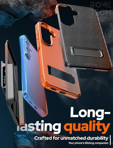 Designed for Samsung Galaxy S26 Case with Belt Clip Holster | Rugged Cover with Strong Magnet & Kickstand Heavy Duty Combo - Black & Orange - color: Black & Orange